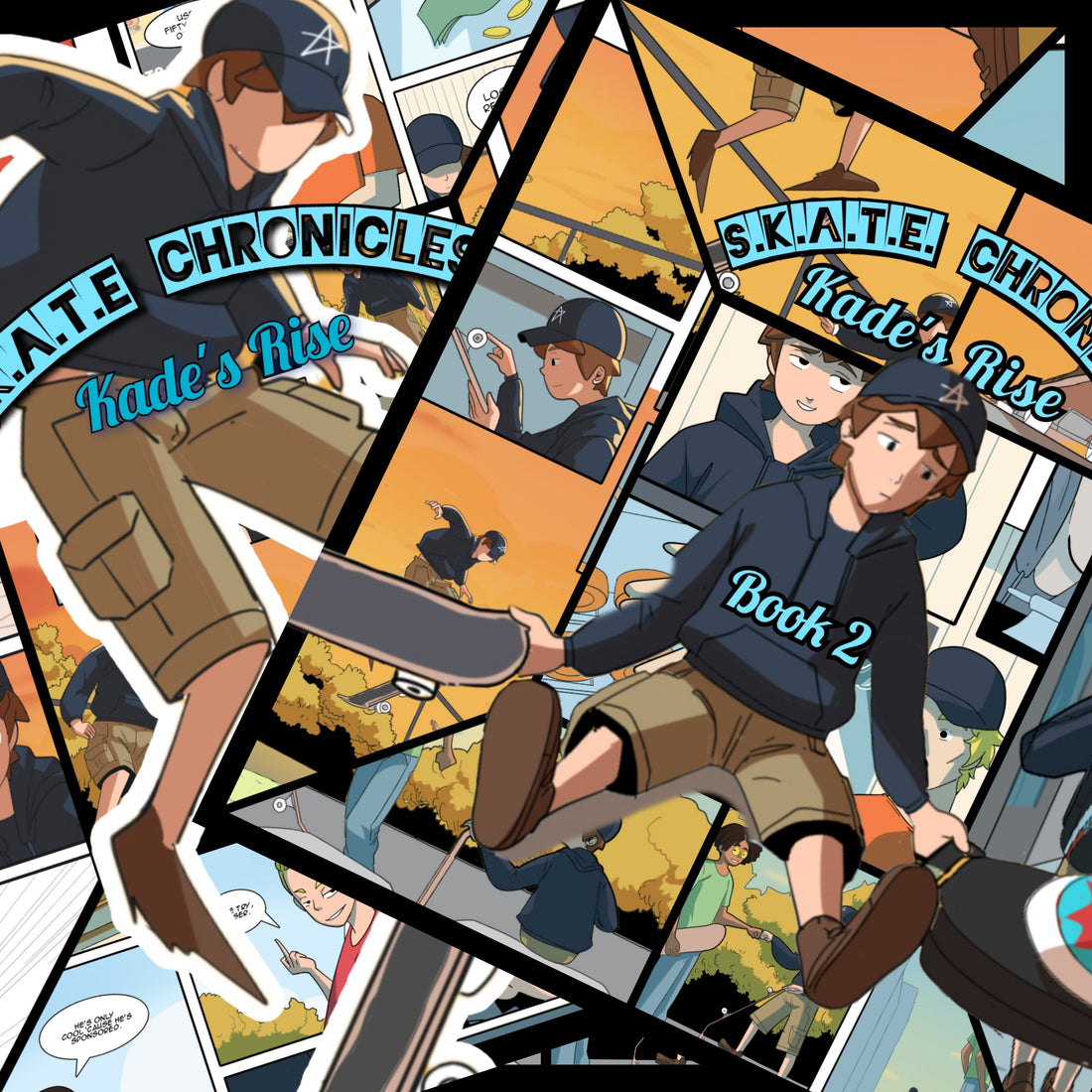 Indie comic artwork of skateboarding and self-reflection, showing how skate culture and graphic novels connect in authentic coming-of-age stories.