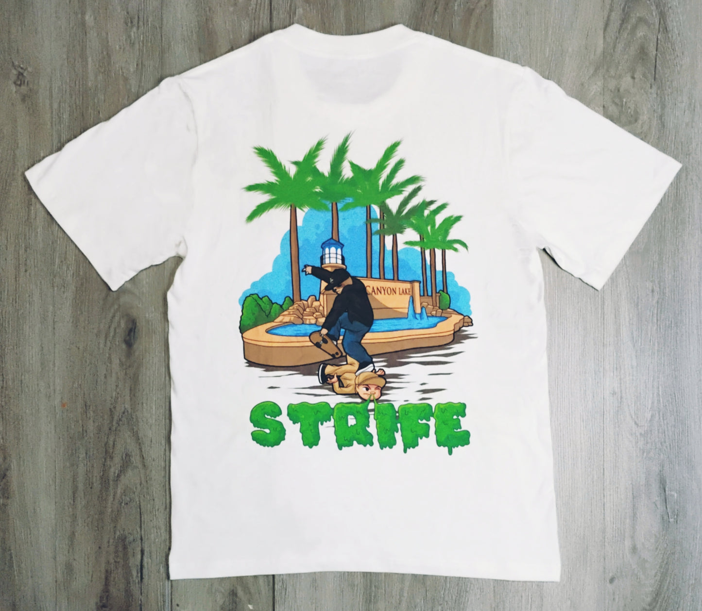 Boogie Tee – A Skateboard Shirt for Those Who Break the Rules (White)